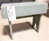 Small wooden bench or stool, 16 in tall by 18.5"