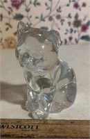PRINCESS HOUSE/LEAD CRYSTAL PAPERWEIGHT-CAT