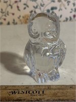 PRINCESS HOUSE/LEAD CRYSTAL PAPERWEIGHT-OWL