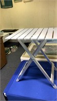 Aluminum patio side table