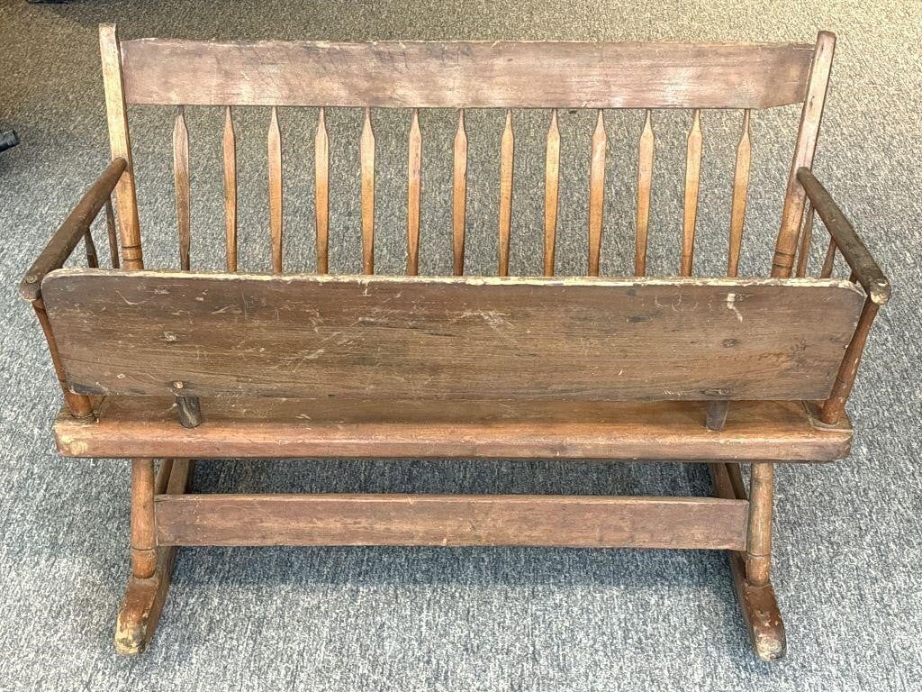 Antique Mammy’s Bench 39.5” x 30” x 27” overall