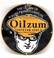 Oilzum Motor Oils White & Bagley Co. Porcelain