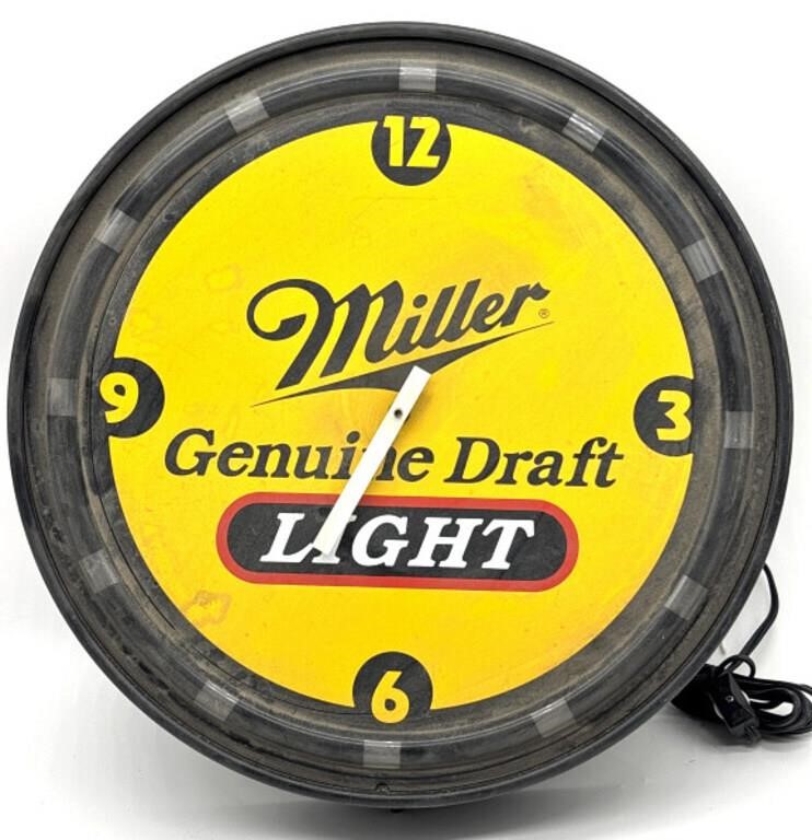 Miller Genuine Draft Light Wall Clock