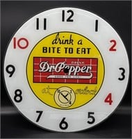 Dr. Pepper Glass Clock Face 14.5”
