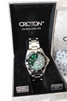 Croton Automatic Green Face with Black Bezel
