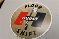 Hurst Floor Shift Metal Sign 14D