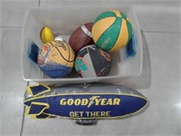 Good Year Blimp & Tote of Balls