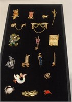 Cats, Owls, Frog, Golf Brooches & More