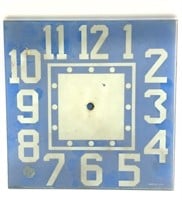Vintage Glass Clock Face with Plexiglass Back