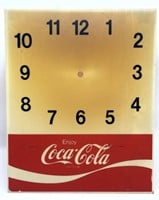 Vintage Coca-Cola Plastic Clock Face 13” x 16”