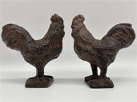 Cast Iron Rooster Figures 3.5”