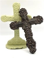 (2) Cast Iron Crosses 5.75” and 6”