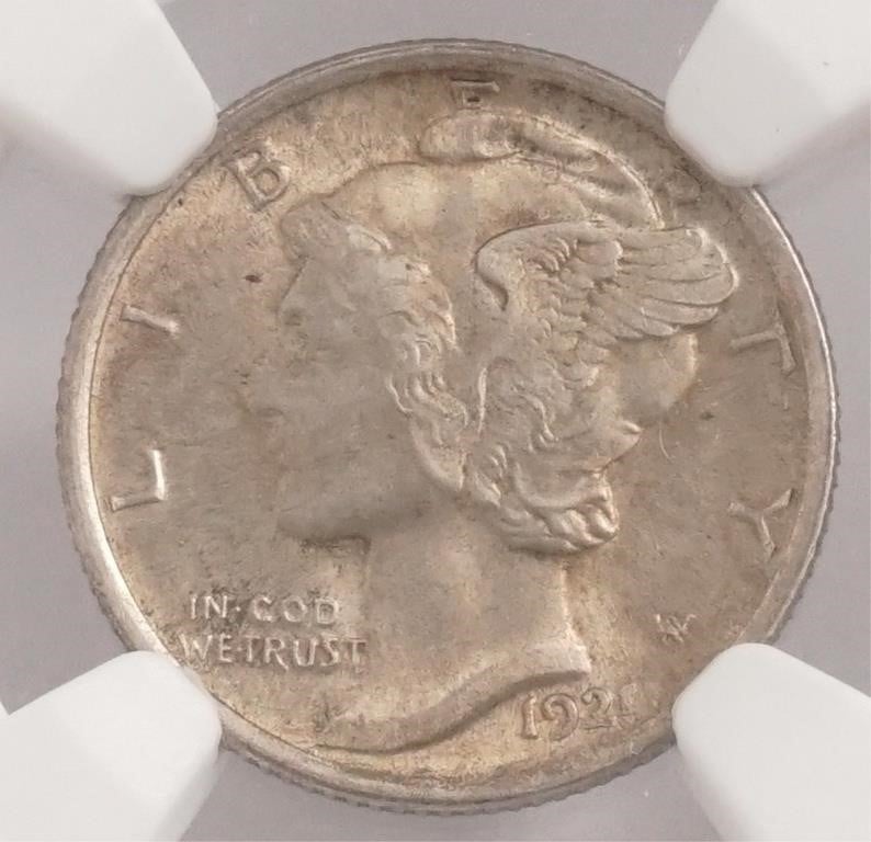 US Mercury dime, 1921, NGC MS64 FB w/CAC