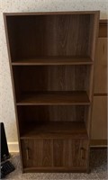 PRESSED BOARD BOOKCASE W/DOORS AT BOTTOM-APPROX.