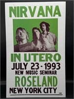 Nirvana Cardstock Poster 14” x 22” 
(Appears to