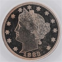 US Liberty nickel, 1883 No Cents, PCGS PR66 CAM