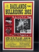Badlands Bullriding 2002 Cardstock Poster 14” x