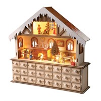 Lighted Santa's Workshop Wooden A