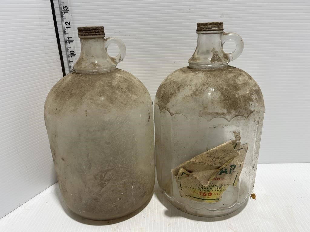 2 glass jugs