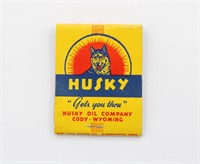 Vintage HUSKY Oil Cody Wyoming Matchbook Cover