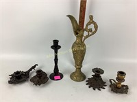 Cast iron candlesticks, metal candlestick, metal