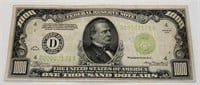 US $1000 bill, 1934, VF