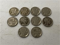 Group of Buffalo Nickels