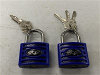 Pair of Small Locks with Keys