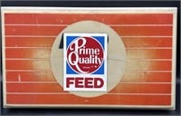 Vintage ‘Prime Quality Feed’ Plastic Sign 18.75”