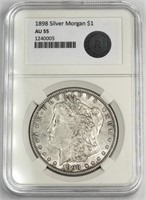1898 USA Silver Morgan Dollar RGS AU55