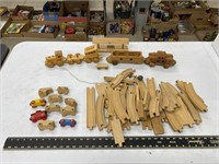 Wooden Toy Train Set