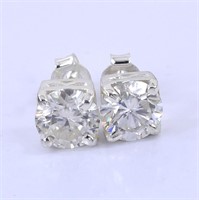 APPR $2200 Moissanite Earrings 2.5 Ct 925 Silver