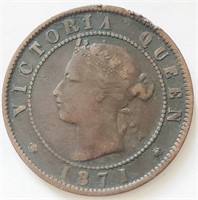 P.E.I. 1871 Queen Victoria ONE CENT coin 25.4mm