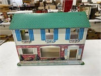 Vintage Wolverwine Tin Litho Toy Doll House