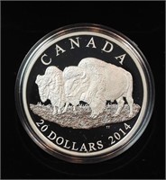 .9999 Pure Silver RCM Bison Bull and His Mate