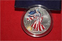 1999 Colorized Silver Eagle Dollar in Box
