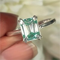 APPR $1100 Moissanite Ring 1.35 Ct 925 Silver