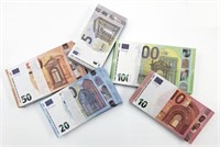 5 x Stacks of 100 Euros Prop Money €5 to €100