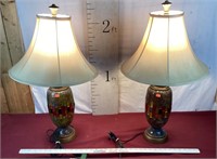 Gorgeous Pair Of Glass Prisms Lamps