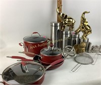 Calphalon pots & pans worn, stainless kitchen