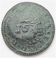1600s Spain 4 Maravedis coin 20mm