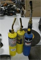 MAPP and propane torches with bottles