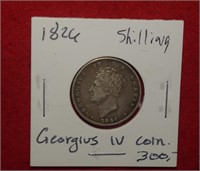 1826 Great Britain Silver Shilling_ASW 0.168