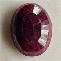 CERT 11.94 Ct Faceted Colour Enhanced African Ruby