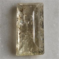 CERT 7.66 Ct Faceted Brazilian Heliodor, Rectangul