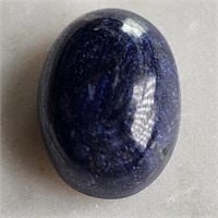 CERT 9.80 Ct Cabochon Blue Sapphire, Oval Shape, G