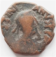 Justinian I AD527-565 1/2 Follis Ancient  coin 25m