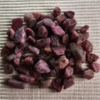 253 Ct Rough Untreated Ruby Gemstones Lot