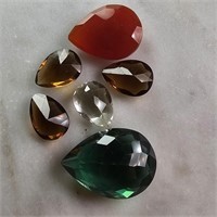 54.95 Ct Red , Brown & White Quartz etc Gemstones