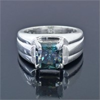 APPR $3800 Moissanite Ring 4.3 Ct 925 Silver